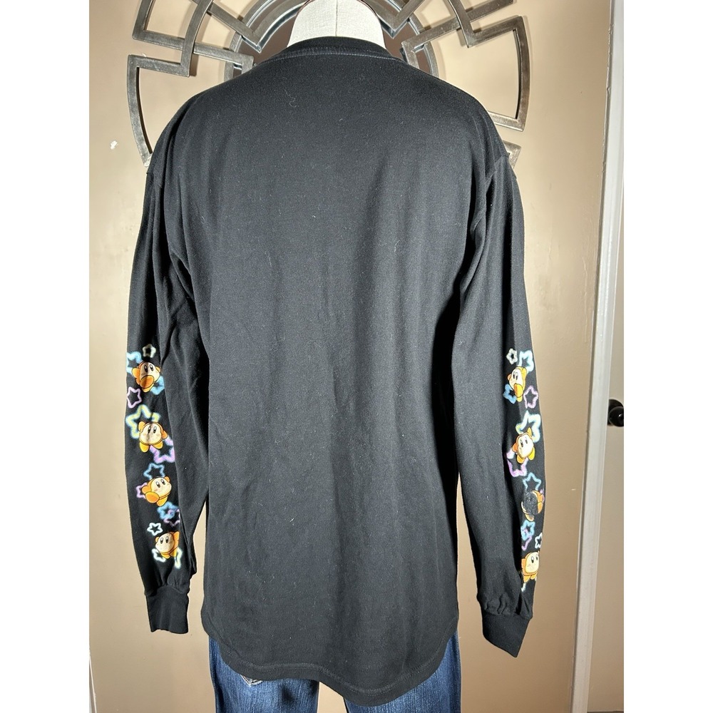 Nintendo Kirby Star Rod Women's Long Sleeve T-Shirt - BoxLunch‎ Exclusive Black - Picture 3 of 9